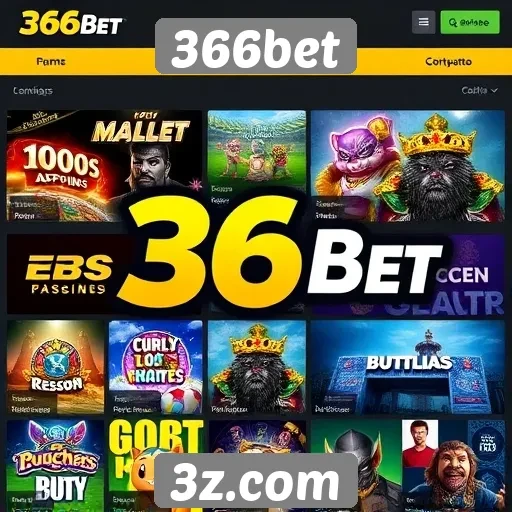 Variedade de jogos disponíveis em 366bet